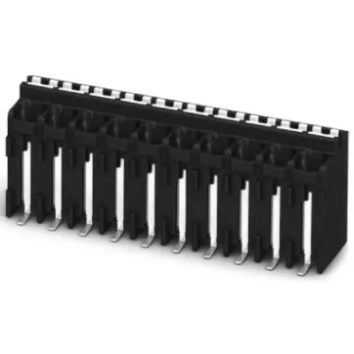 PCB terminal, 2 pole, pitch 3.5 mm, AWG 24-16, 13.5 A, spring-clamp connection, black, 1824080 - 1