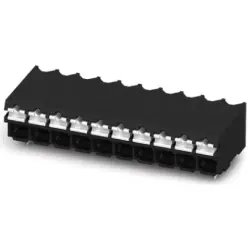 PCB terminal, 3 pole, pitch 3.81 mm, AWG 24-16, 13.5 A, spring-clamp connection, black, 1824640