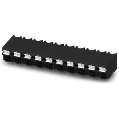PCB terminal, 3 pole, pitch 5 mm, AWG 24-16, 13.5 A, spring-clamp connection, black, 1824750 - 1