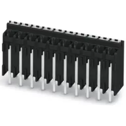 PCB terminal, 4 pole, pitch 3.5 mm, AWG 24-16, 13.5 A, spring-clamp connection, black, 1822338