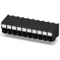 PCB terminal, 8 pole, pitch 3.5 mm, AWG 24-16, 13.5 A, spring-clamp connection, black, 1823696