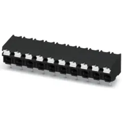PCB terminal, 8 pole, pitch 5 mm, AWG 24-16, 13.5 A, spring-clamp connection, black, 1823036