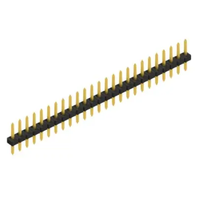 Pin header, 25 pole, pitch 2 mm, straight, black, SLY 1 085 25 G - 1
