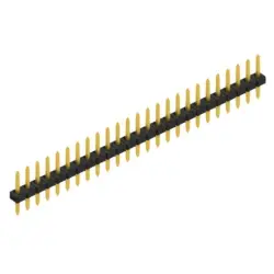 Pin header, 25 pole, pitch 2 mm, straight, black, SLY 1 085 25 G