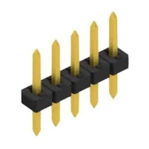 Pin header, 5 pole, pitch 2 mm, straight, black, SLY 1 085 5 G - 1