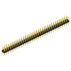 Pin header, 70 pole, pitch 2 mm, straight, black, SLY 2 085 70 G