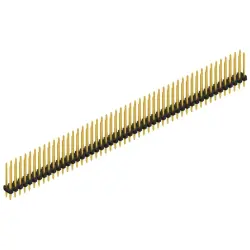 Pin header, 100 pole, pitch 2 mm, straight, black, SLY 2 139 100 G
