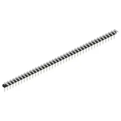 Pin header, 40 pole, pitch 2 mm, angled, black, SLY 3 035 40 Z