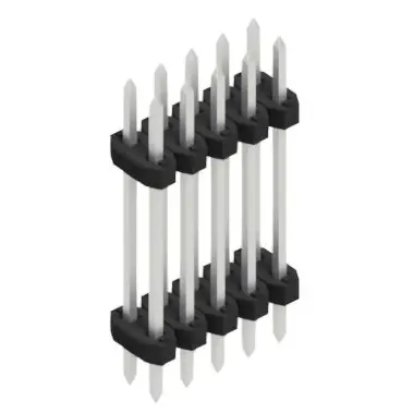 Pin header, 10 pole, pitch 2 mm, straight, black, SLY 6 122 10 Z - 1