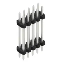 Pin header, 10 pole, pitch 2 mm, straight, black, SLY 6 122 10 Z