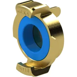 GEKA blind coupling, 40 bar, brass, for hose, 154166