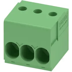 PCB terminal, 3 pole, pitch 10.16 mm, AWG 20-6, 76 A, screw connection, green, 1017527