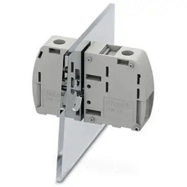 Feed through terminal, 1 pole, 10-50 mm², clamping points: 2, gray, screw connection, 150 A, 1713709 - 1