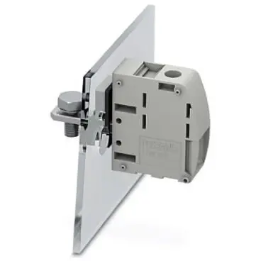 Feed through terminal, 1 pole, 10-50 mm², clamping points: 2, gray, screw connection, 150 A, 1713843 - 1