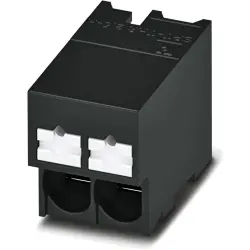 PCB terminal, 2 pole, pitch 5 mm, AWG 24-12, 32 A, push-in spring connection, black, 1135293