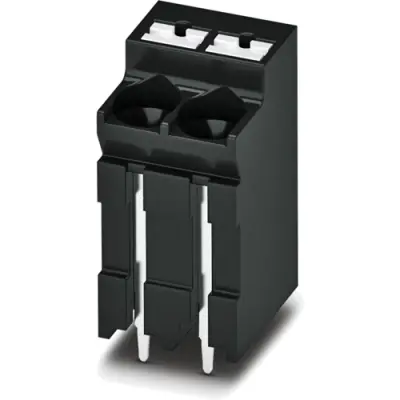 PCB terminal, 2 pole, pitch 5 mm, AWG 24-12, 32 A, push-in spring connection, black, 1135333 - 1