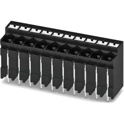 PCB terminal, 4 pole, pitch 5 mm, AWG 24-12, 32 A, push-in spring connection, black, 1135335