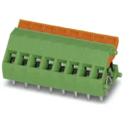 PCB terminal, 1 pole, pitch 5.08 mm, AWG 24-14, 16 A, spring-clamp connection, green, 1706714
