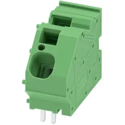 PCB terminal, 1 pole, pitch 15 mm, AWG 24-6, 76 A, spring-clamp connection, green, 1986631