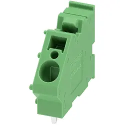 PCB terminal, 1 pole, pitch 7.5 mm, AWG 24-10, 32 A, spring-clamp connection, green, 1907526