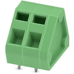 PCB terminal, 2 pole, pitch 5.08 mm, AWG 24-14, 16 A, spring-clamp connection, green, 1891519