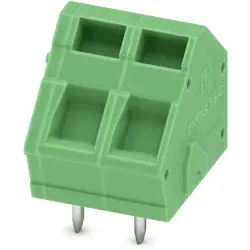 PCB terminal, 2 pole, pitch 5 mm, AWG 24-14, 16 A, spring-clamp connection, green, 1933998