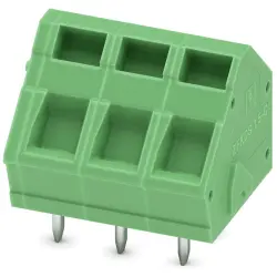 PCB terminal, 3 pole, pitch 5 mm, AWG 24-14, 16 A, spring-clamp connection, green, 1933969