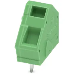 PCB terminal, 1 pole, pitch 5 mm, AWG 24-14, 16 A, spring-clamp connection, green, 1889262