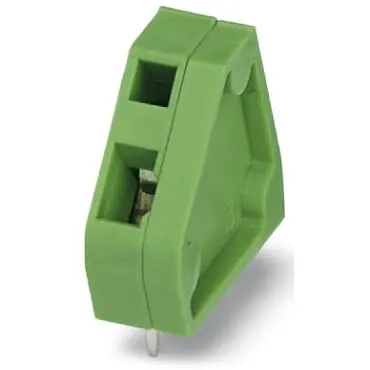 PCB terminal, 1 pole, pitch 3.81 mm, AWG 26-16, 12 A, spring-clamp connection, green, 1704981 - 1