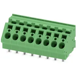 PCB terminal, 8 pole, pitch 7.5 mm, AWG 24-10, 32 A, spring-clamp connection, green, 1932766