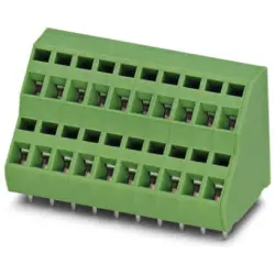 PCB terminal, 2 pole, pitch 5.08 mm, AWG 24-14, 12 A, spring-clamp connection, green, 1704402
