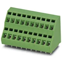 PCB terminal, 24 pole, pitch 5.08 mm, AWG 24-14, 12 A, tension spring, green, 1891768