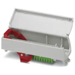 Front connection module, PC, (W x H x D) 39.7 x 128 x 48.3 mm, light gray, for series ME, 2201492