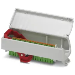 Front connection module, PC, (W x H x D) 39.7 x 128 x 48.3 mm, light gray, for series ME, 2201494