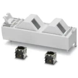 Front connection module, PC, (W x H x D) 39.7 x 128 x 48.3 mm, light gray, for series ME, 2201495