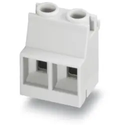 PCB terminal, 2 pole, pitch 7.5 mm, AWG 24-14, 24 A, screw connection, light gray, 2199676