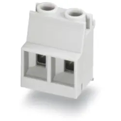 PCB terminal, 2 pole, pitch 7.5 mm, AWG 24-14, 24 A, screw connection, light gray, 2199773