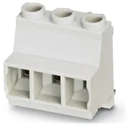 PCB terminal, 3 pole, pitch 7.5 mm, AWG 24-14, 24 A, screw connection, light gray, 2890946
