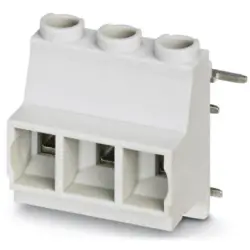 PCB terminal, 3 pole, pitch 7.5 mm, AWG 24-14, 24 A, screw connection, light gray, 2890959