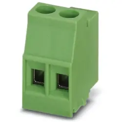 PCB terminal, 2 pole, pitch 5 mm, AWG 26-14, 24 A, screw connection, green, 1707205