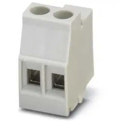 PCB terminal, 2 pole, pitch 5 mm, AWG 26-14, 24 A, screw connection, light gray, 2915261