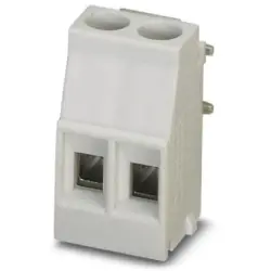 PCB terminal, 2 pole, pitch 5 mm, AWG 26-14, 24 A, screw connection, light gray, 2915258