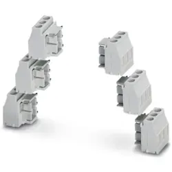 PCB terminal, 3 pole, pitch 5 mm, AWG 26-14, 24 A, screw connection, light gray, 2713735