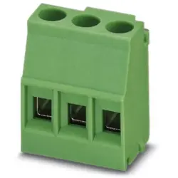 PCB terminal, 3 pole, pitch 5 mm, AWG 26-14, 24 A, screw connection, green, 1707221