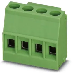 PCB terminal, 4 pole, pitch 5 mm, AWG 26-14, 24 A, screw connection, green, 1707234