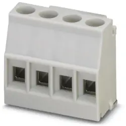 PCB terminal, 4 pole, pitch 5 mm, AWG 26-14, 24 A, screw connection, light gray, 2908485