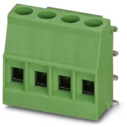 PCB terminal, 4 pole, pitch 5 mm, AWG 26-14, 24 A, screw connection, green, 1707247