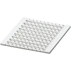 Labeling sheet, 100 pieces, 1-100, 6.2 mm for connection terminal, 0800284