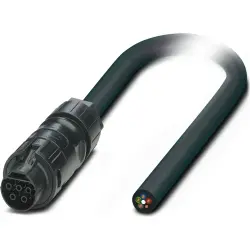 Power cable, 5 m, socket, 5 pole straight to open end, 1150674