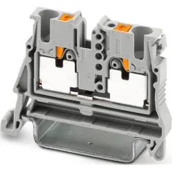 2 wire mini through terminal, push-in connection, 0.14-4.0 mm², 1 pole, 24 A, 6 kV, gray, 1073553